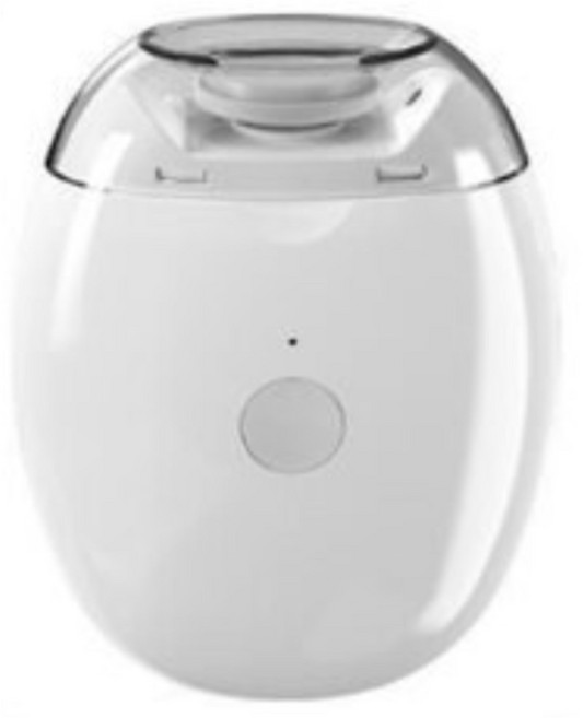 뮤트그레이 전동 3단 조절 손톱 정리기 C타입 저소음 라이트 기능 손톱 샌딩기 전동손톱깎이, 1개, 화이트