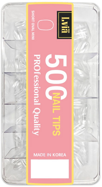 엘비아 숏오발미니 네일팁 10종 x 50p, 투명, 1개