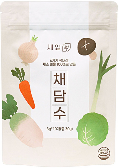 새잎 채담수 이유식육수 채수티백, 2개, 30g