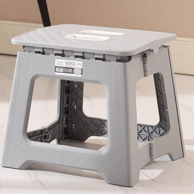 하옵 간이 접이식 폴딩 스툴 의자 3size, 1개, 대형 그레이