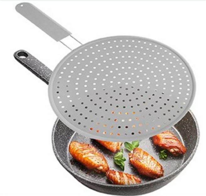 I&O 리빙공식 튀는기름 우수차단 만능실리콘 덮개, 28cm, 1개, 28cm