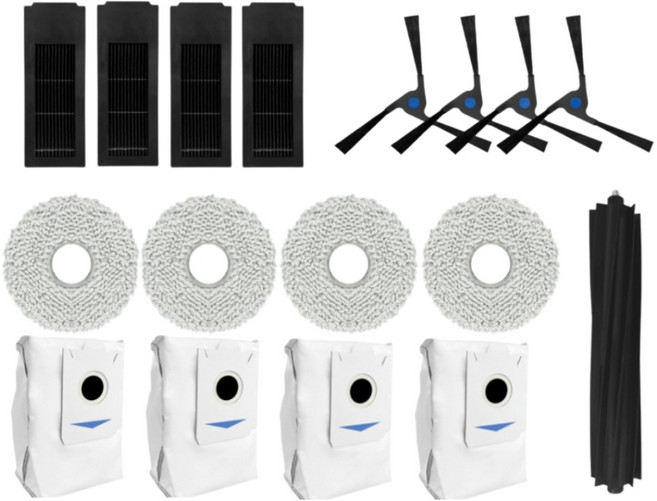 에코백스 X2 옴니 소모품 세트 에코벡스 호환, 1세트, X2 블랙 17pcs