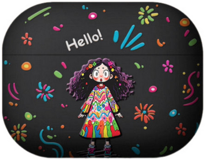 귀여운 에어팟 케이스 TPU재질, 블랙, 에어팟 1/2세대, 1개