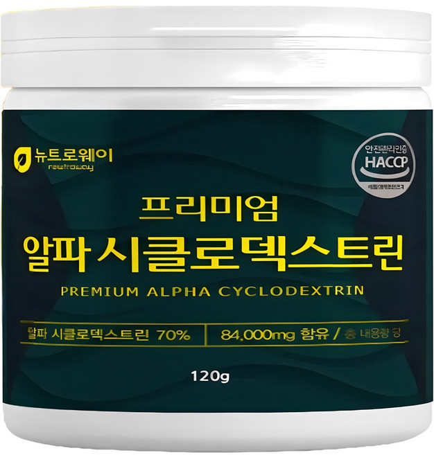 알파CD 분말 식약청인증 HACCP 알파시디 알파시클로덱스트린 파우더, 7개, 120g