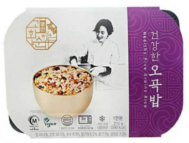 정월대보름 잡곡밥 고화순 명인이 만든 오곡밥 4팩, 215g