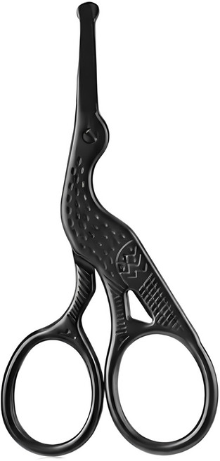 원앤모어 프리미엄 안전한 스텐 코털가위, 블랙 스텐, 1