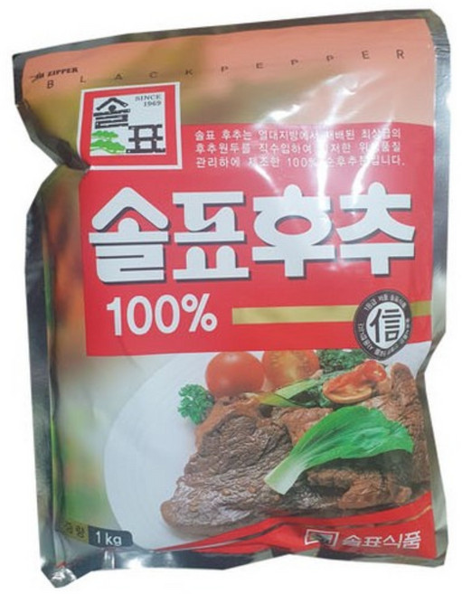 솔표식품 백후추, 1kg, 2개