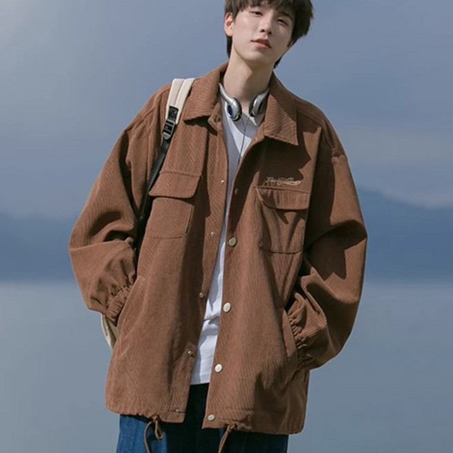 스타일닥터 남성자켓 캐주얼 오버핏 코르덴 자켓 빅사이즈 점퍼 베이직 링클프리 코트