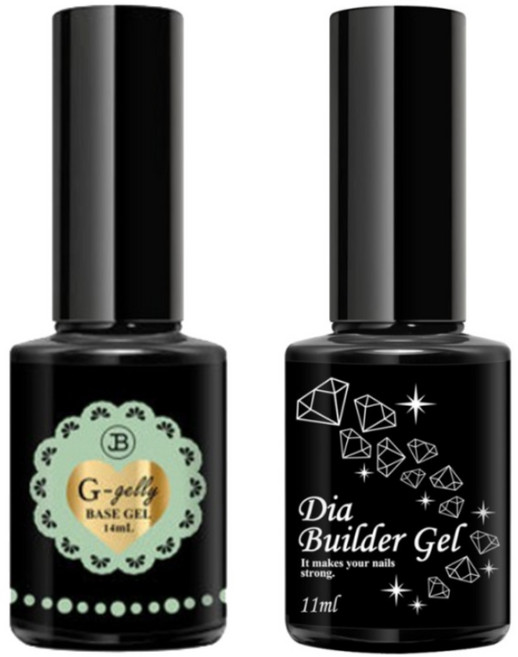 네일처방 얇은 손톱용 지젤리 베이스젤 + 다이아빌더 구성 세트, 1