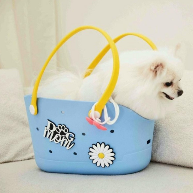 강아지 여름 이동가방 소형견 가방 애견이동가방 470g 초경량 EVA 가방, 1개, Blue