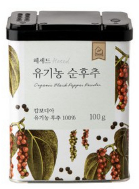 순후추 유기농 흑 후추 가루, 100g, 2개