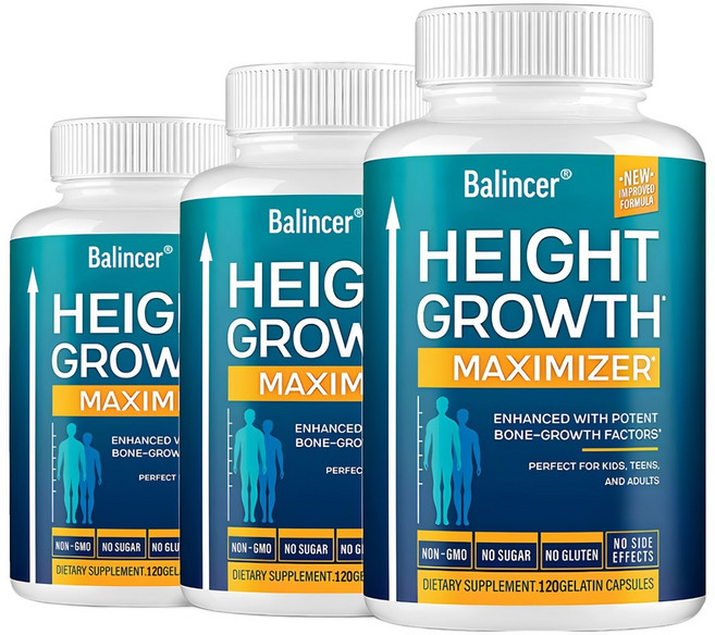 키높이 천연보충제 뼈의 강도를 높여주고 뼈의 성장을 촉진시켜주는 키성장 촉진제, 1박스, 60정