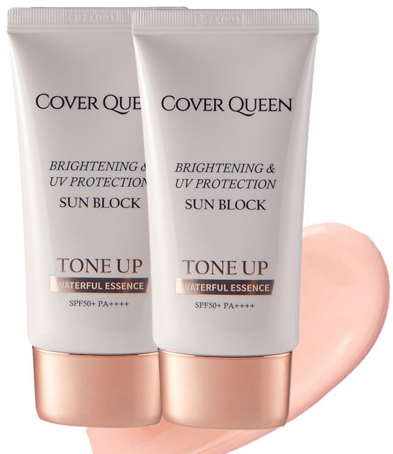 커버퀸 톤업 선크림 SPF50+ PA++++ TONE UP 선베이스, 2개, 50g
