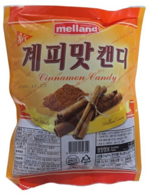 멜랜드 신 계피맛캔디 베이지 않는 부드러움, 250g, 10개