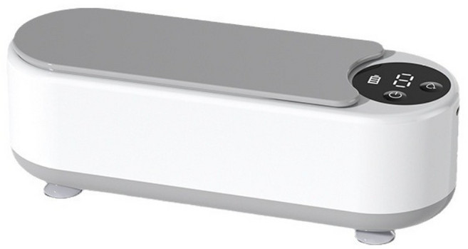 PYHO 가정용 초음파 전동 세척기 스마트 다기능 안경 액세서리 세척기, 화이트, 1개