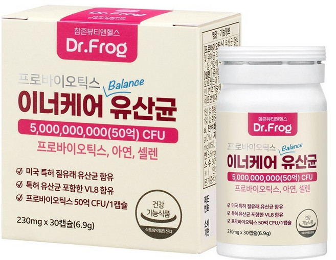 7위 - 닥터프로그 프로바이오틱스 이너케어 유산균 질건강 유산균, 1개, 30회분