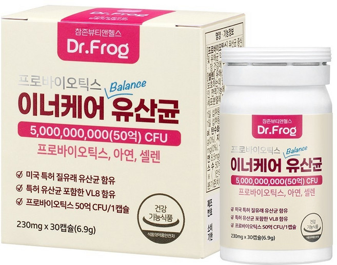 닥터프로그 프로바이오틱스 이너케어 유산균 질건강 유산균, 4개, 30회분