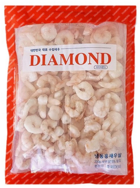 다이아몬드 냉동 홍새우살 (200/300), 2개, 200g