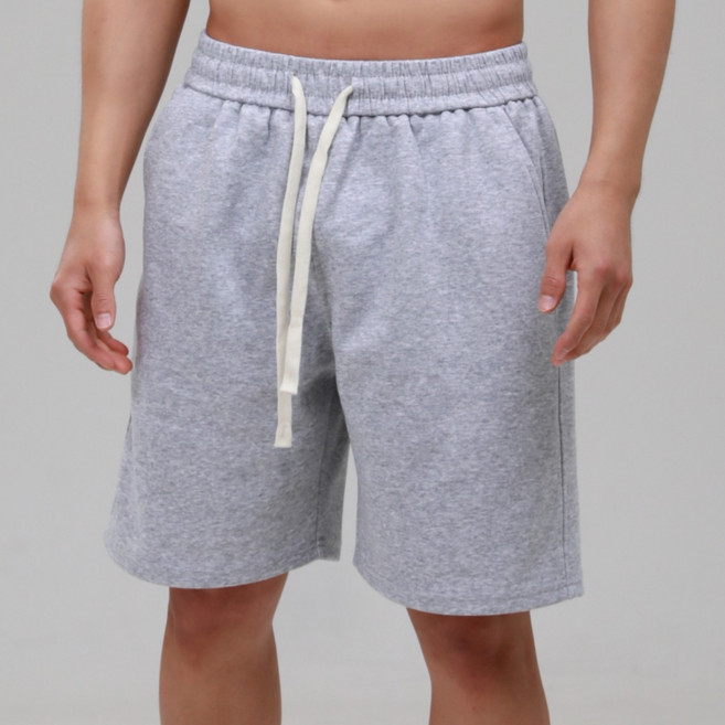 해결사 박스핏 스웻 쇼츠 5부 멜란지 트레이닝 반바지