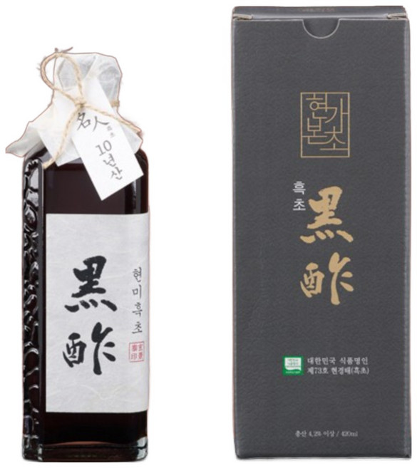 현경태 명인 현미흑초 10년산 420ml x 2병, 2개