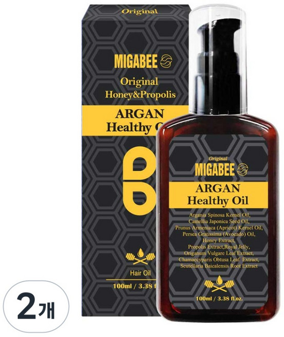 미가비 허니 헬씨 아르간 헤어오일 오리지널, 100ml, 2개