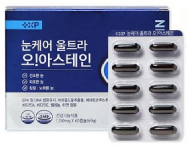 눈영양제1위 노안 눈의 피로 건조 침침 루테인 지아잔틴 아스타잔틴 오메가3, 90개, 2정