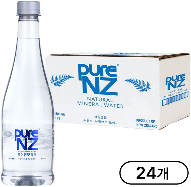 퓨어엔젯 미네랄워터, 500ml, 24개
