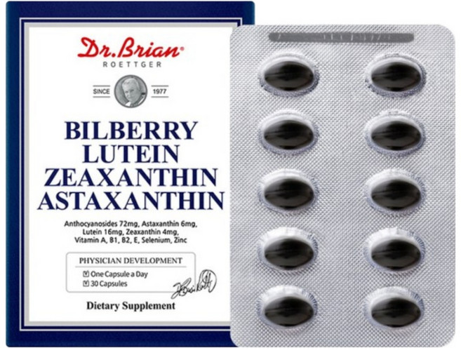[6통] 닥터브라이언 빌베리 루테인 지아잔틴 아스타잔틴 (총6개월분), 6개, 30정