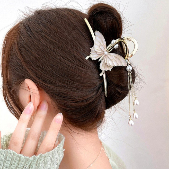꿈나무 쥬얼리 나비 진주 방울 태슬 올림머리 헤어집게핀