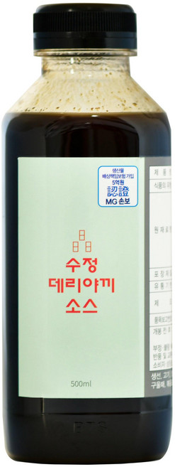수정 데리야끼 소스 32년 장인 노하우 만능소스, 1개, 500ml