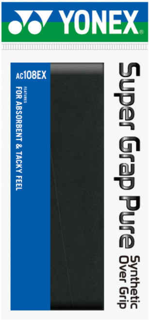 요넥스 AC108EX 오버그립 배드민턴 테니스 라켓 그립 으뜸스포츠, 블랙, 1개