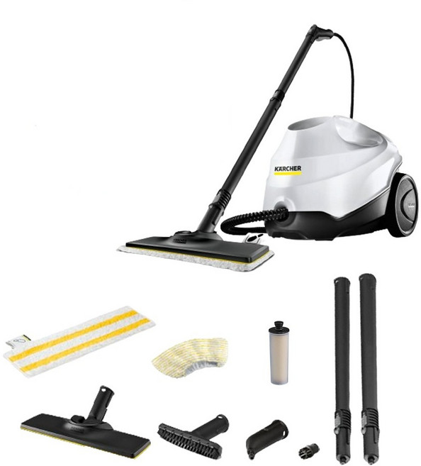 카처 SC3 plus Easy Fix 플러스 스팀청소기 빈대 해충 박테리아 바이러스 박멸 99.9% 살균 소독, 화이트, SC3 EasyFix