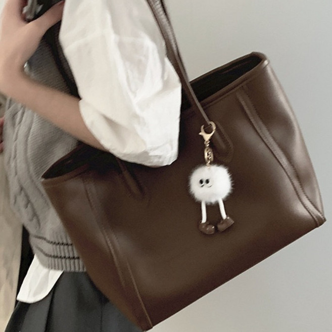 업홀드 가죽 에코백 대학생 직장인 숄더백