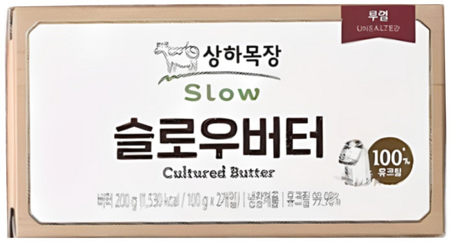 상하목장 슬로우버터 무염 200g 수량선택, 1개