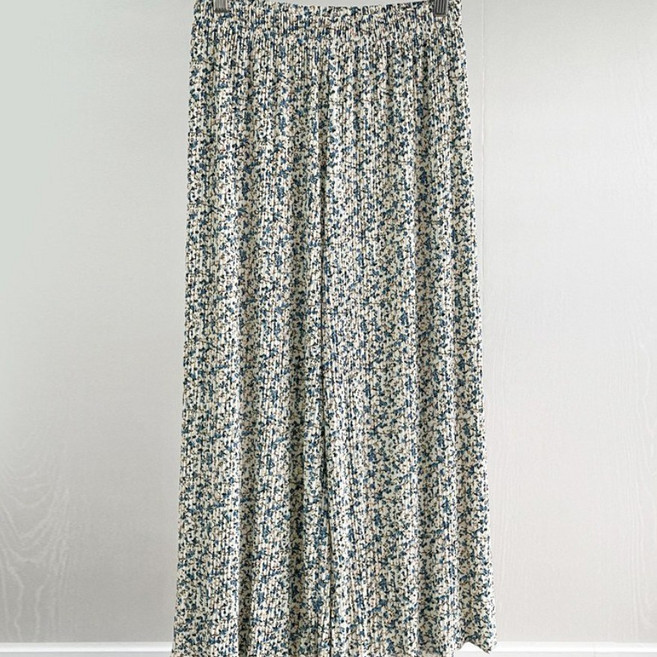 랑스핏 찰랑찰랑 여성 와이드 밴딩 팬츠 냉감소재 플리츠팬츠 촌캉스