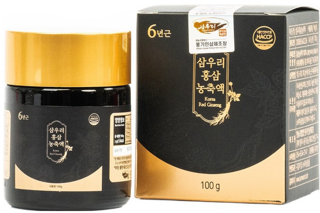 풍기인삼제조창 삼우리 블랙 홍삼농축액100g(홍삼100%), 1박스, 100g