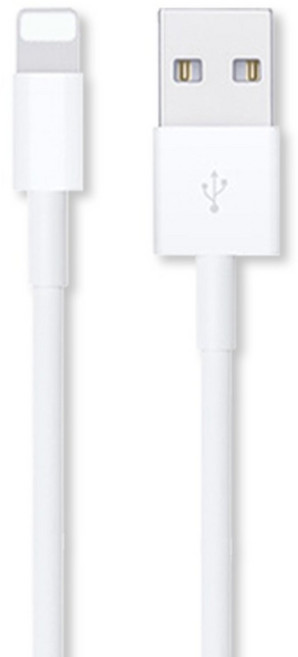 언박싱 아이폰 호환 라이트닝 8핀 데이터 충전 케이블, 화이트, 1개, 2m