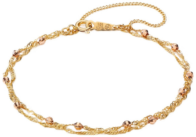 펠리체골드 14K 토트아 팔찌 (+쇼핑백증정) 데일리 금 체인 두줄팔찌 심플 선물추천 골드 기념일 여자친구 로즈골드