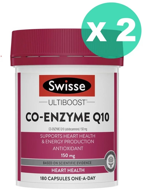 호주 스위스 얼티부스트 코엔자임 큐텐 150mg Swisse Ultiboost Co Enzyme Q10, 180정, 2개 - 쿠팡