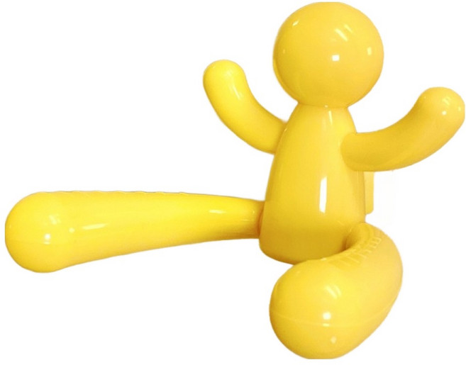 리틀맨 무타공걸이 초강력 접착 다용도 후크, 1개, 옐로우