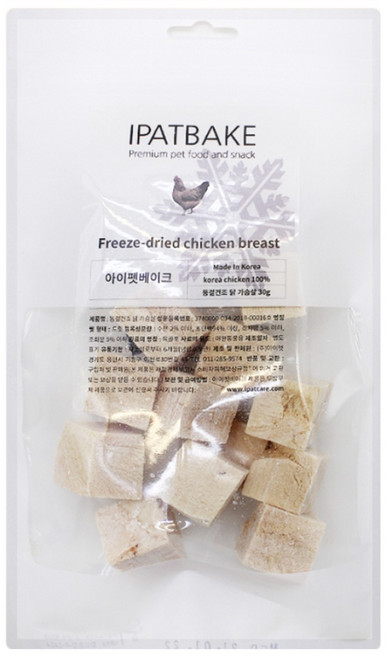 아이펫베이크 강아지 닭 가슴살 큐브 동결건조간식, 5개, 30g