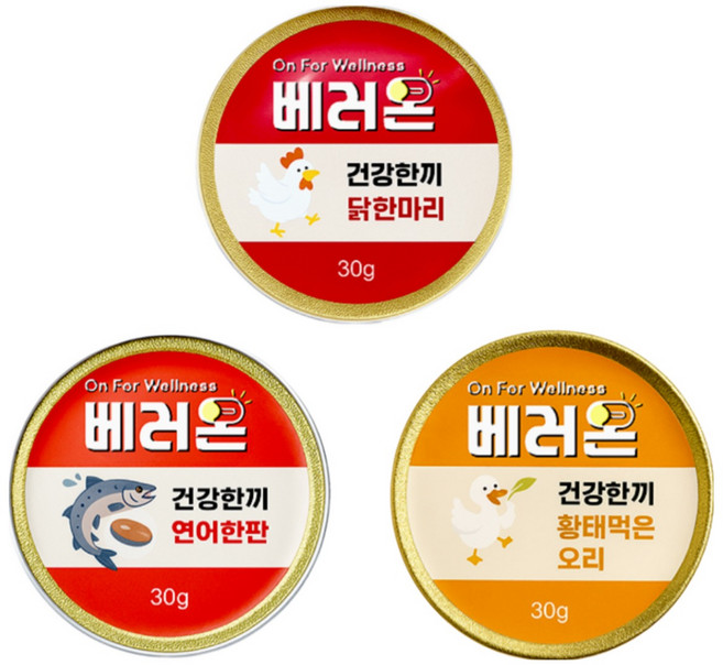 고양이 습식사료 주식 베러온 가수분해, 36개, 30g, 닭+연어+오리
