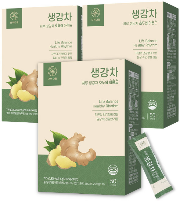 오색다원 하루 생강차, 15g, 50개입, 3개