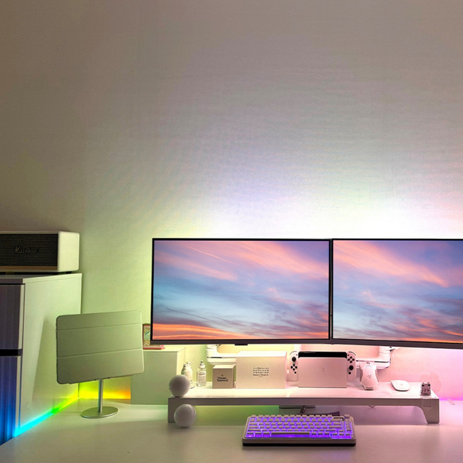 LED 간접 줄조명 네온라이트 5M RGB 색변환 음성반응 리모컨 스마트폰제어, 1개