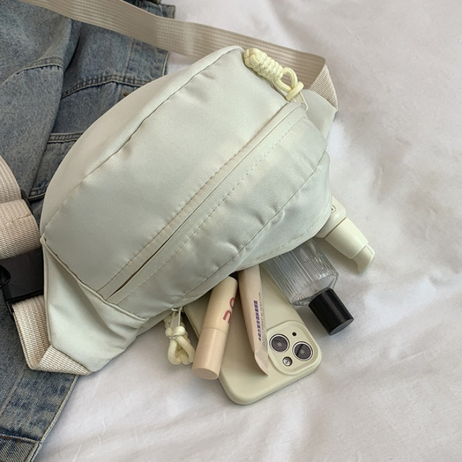 여행용 보조가방 가벼운 힙색 운동용 가방 투포켓 슬링백 미니 메신저백