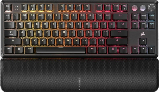 CORSAIR 海盜船 K70 PRO TKL 電競鍵盤 磁軸 8K輪詢率 自訂觸發 有線鍵盤 機械鍵盤 遊戲鍵盤, 黑,主商品