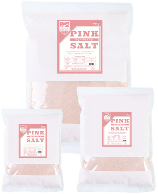 히말라야 핑크솔트 핑크소금 천연암염 가는입자, 2kg, 1개