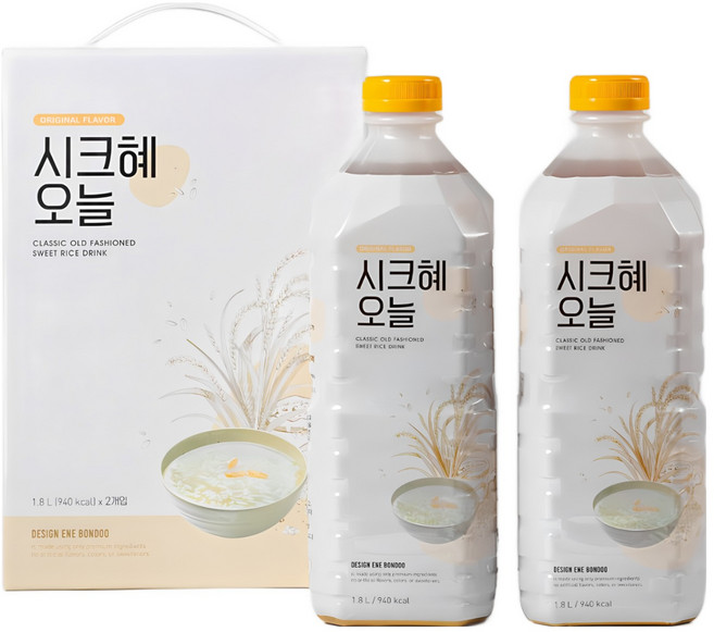 [샐러드보울] 시크혜 오늘 1.8L 2개입 대용량 느린 전통 수제 식혜 (실온)