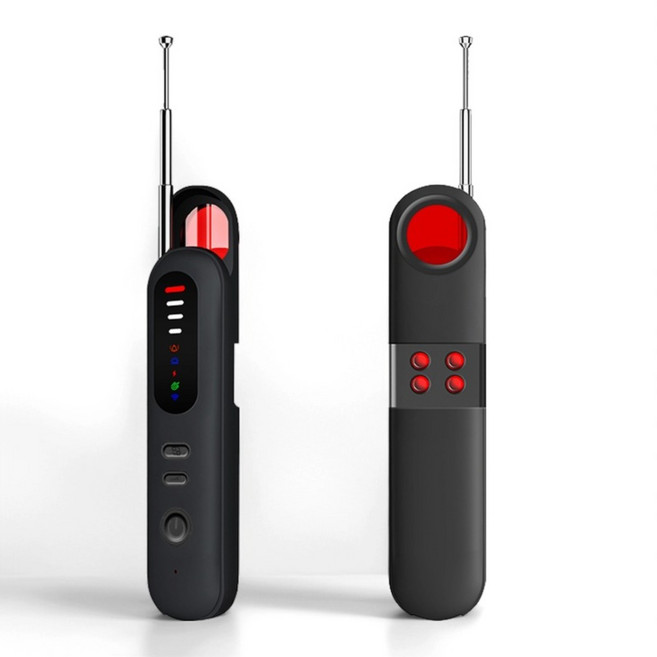 휴대용 다기능 몰래카메라 도청장치 GPS 탐지기, 블랙, 1개