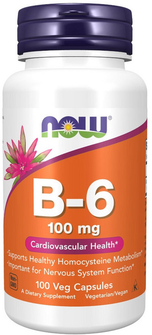 나우푸드 B-6 100mg 캡슐, 1개, 100정